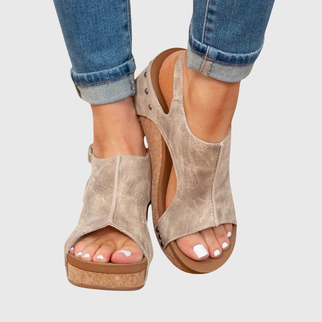 Emma | Orthopaedic Adjustable Buckle Casual Wedge Sandals