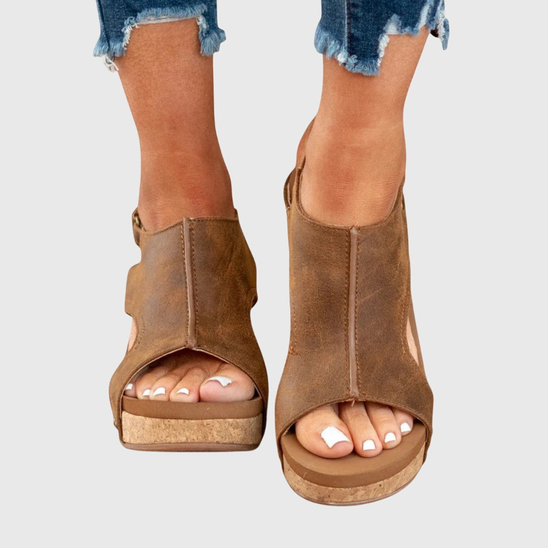 Emma | Orthopaedic Adjustable Buckle Casual Wedge Sandals
