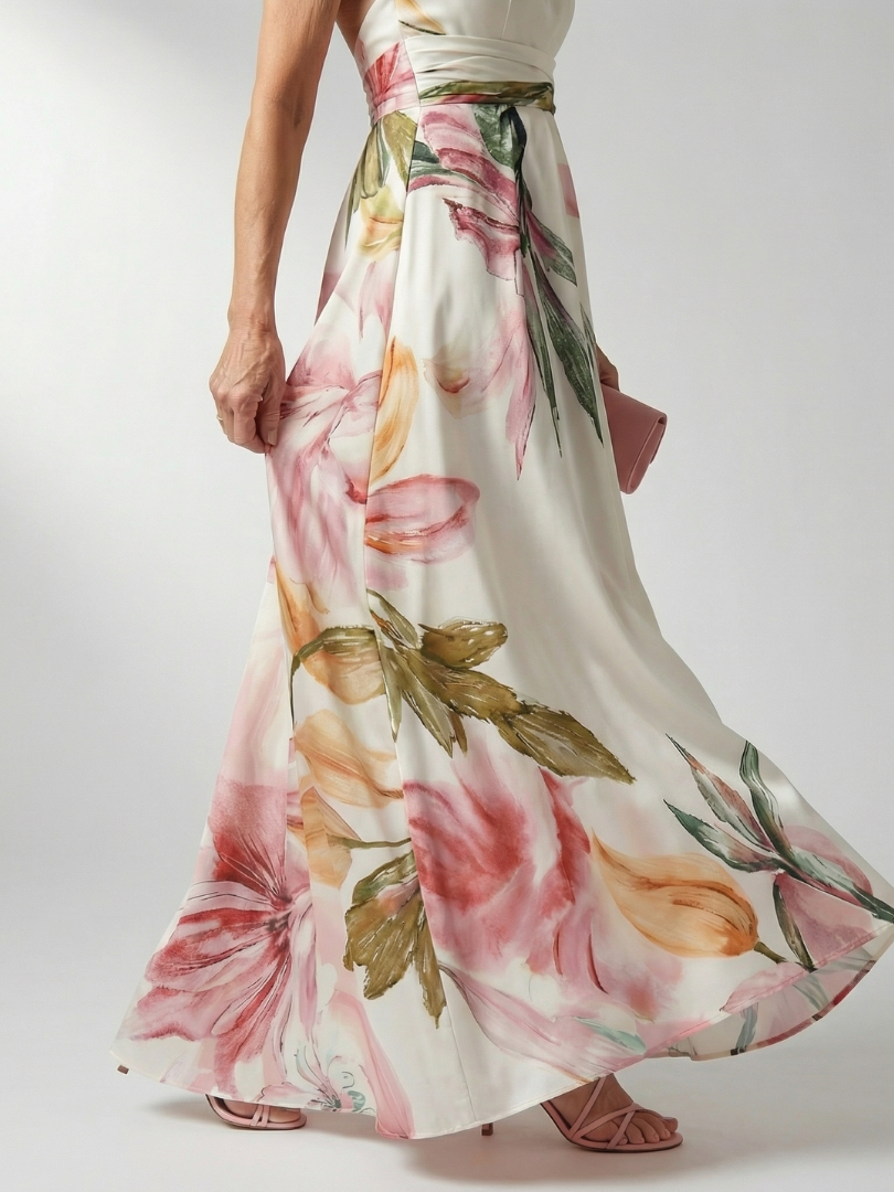 Monica | Sleeveless Halter Summer Dress Relaxed Fit Maxi