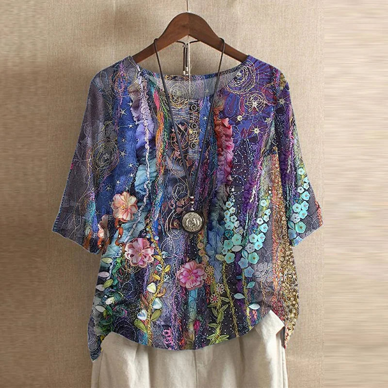 Women's Tunic Tops – Linen Blend Relaxed Fit Casual | Florence 9