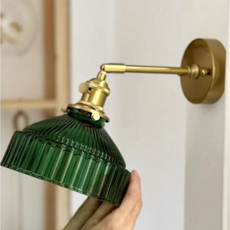 Archi | Applique Murale Laiton Verre Cannelé Design Rétro