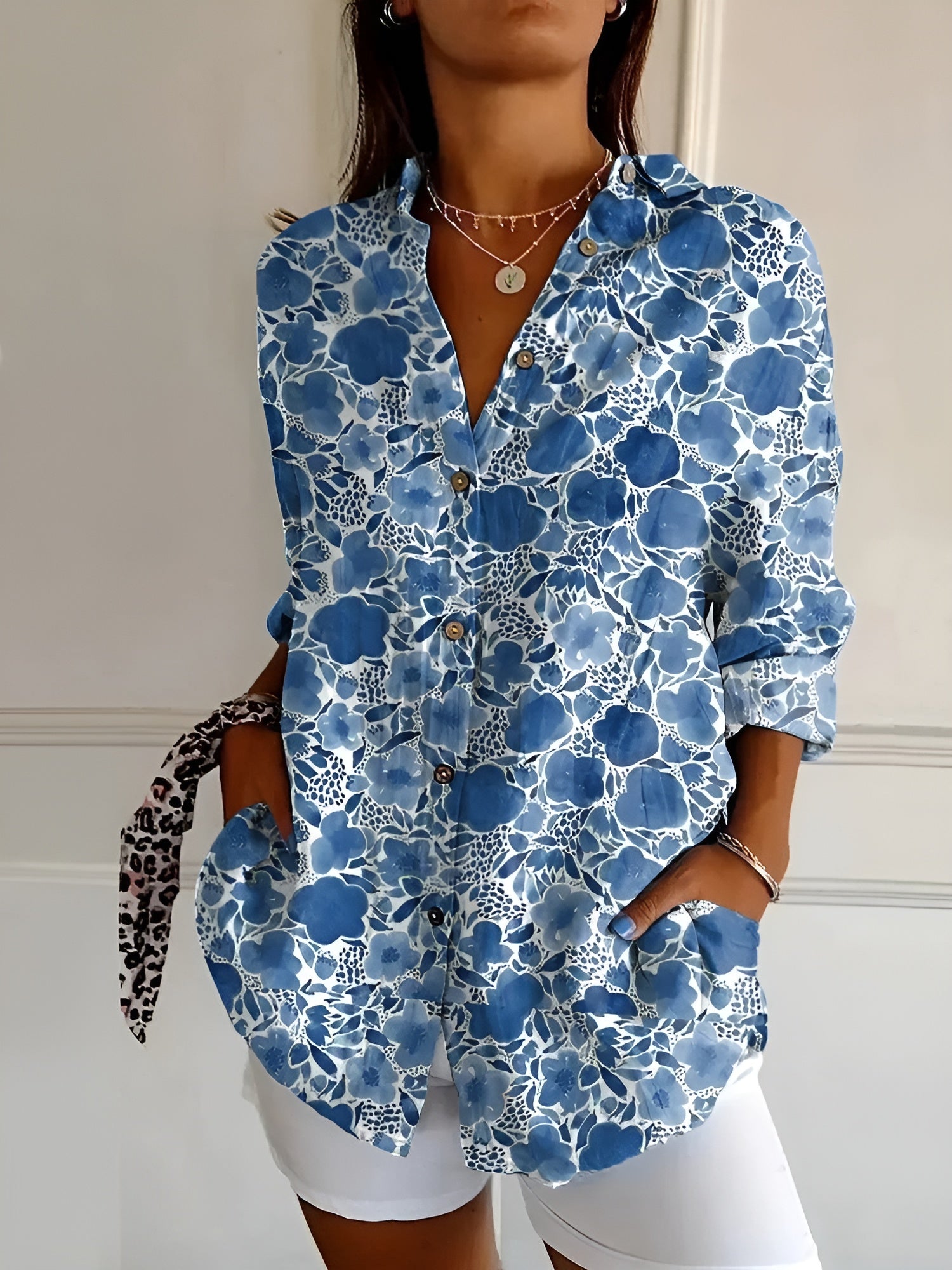 Women's Button-Down Blouse – Lightweight Relaxed Fit Casual | Florence 2