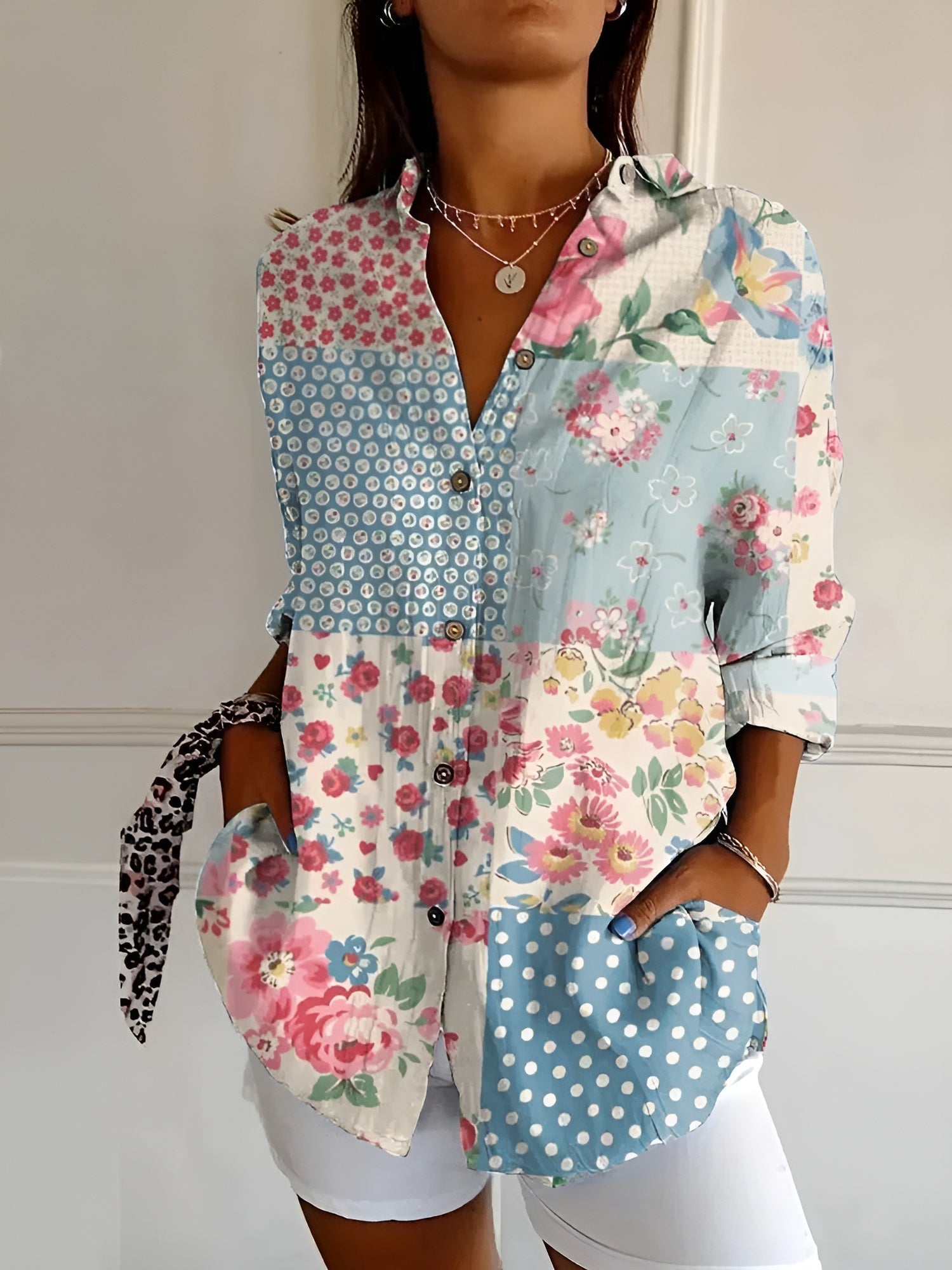 Women's Button-Down Blouse – Lightweight Relaxed Fit Casual | Florence 3