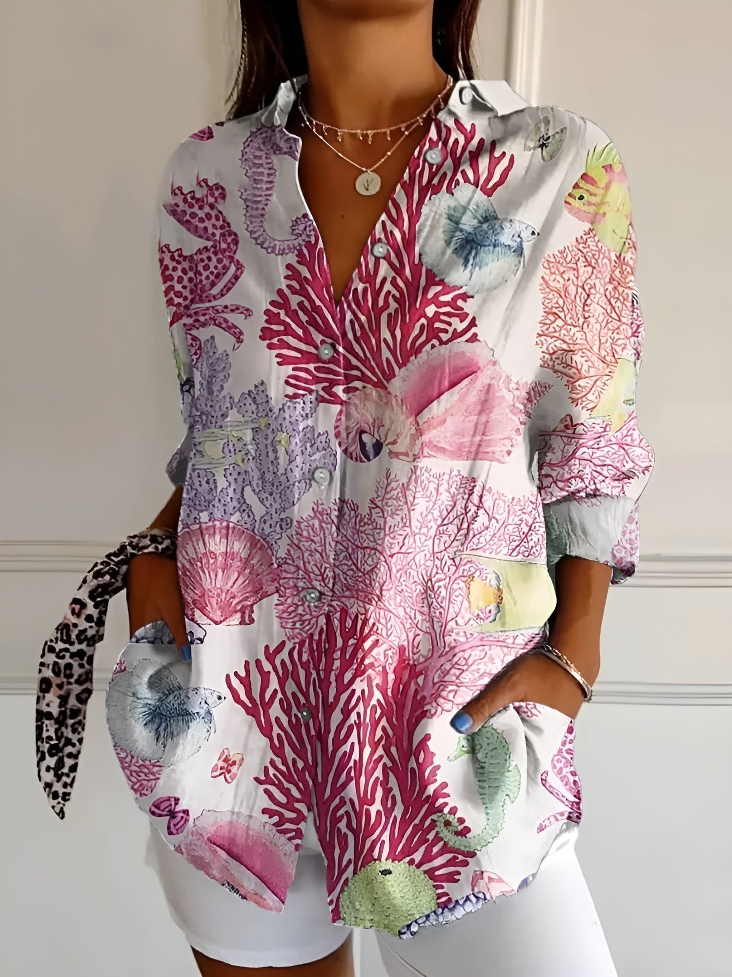 Women's Button-Down Blouse – Lightweight Relaxed Fit Casual | Florence 4