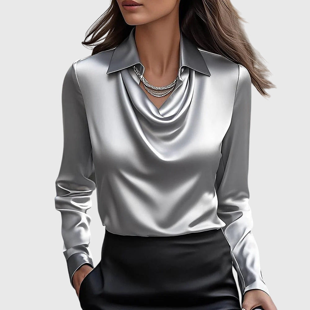 Women's Blouse – Silk Satin Regular Fit Evening | Amelia 2