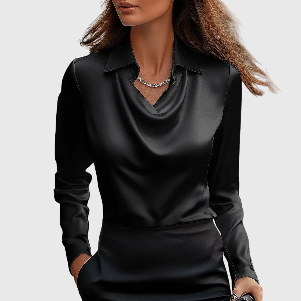 Women's Blouse – Silk Satin Regular Fit Evening | Amelia 3