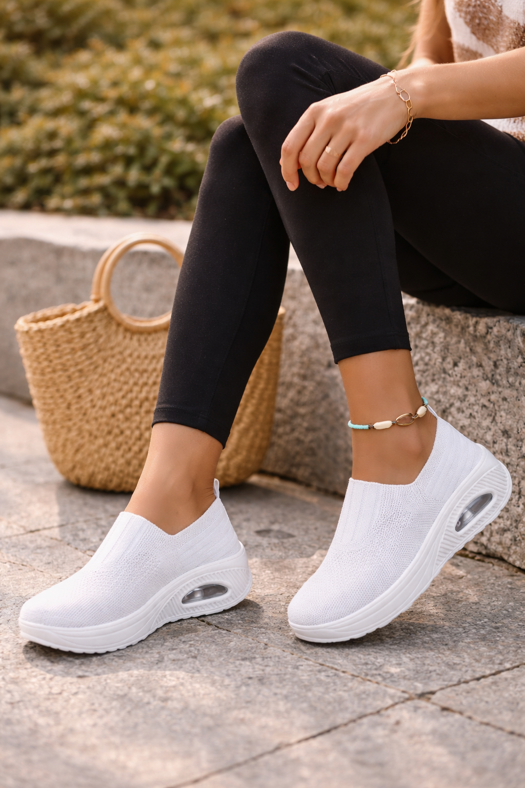 Women's Slip-On Trainers – Stretch-Knit Casual Athleisure | Amelia 2