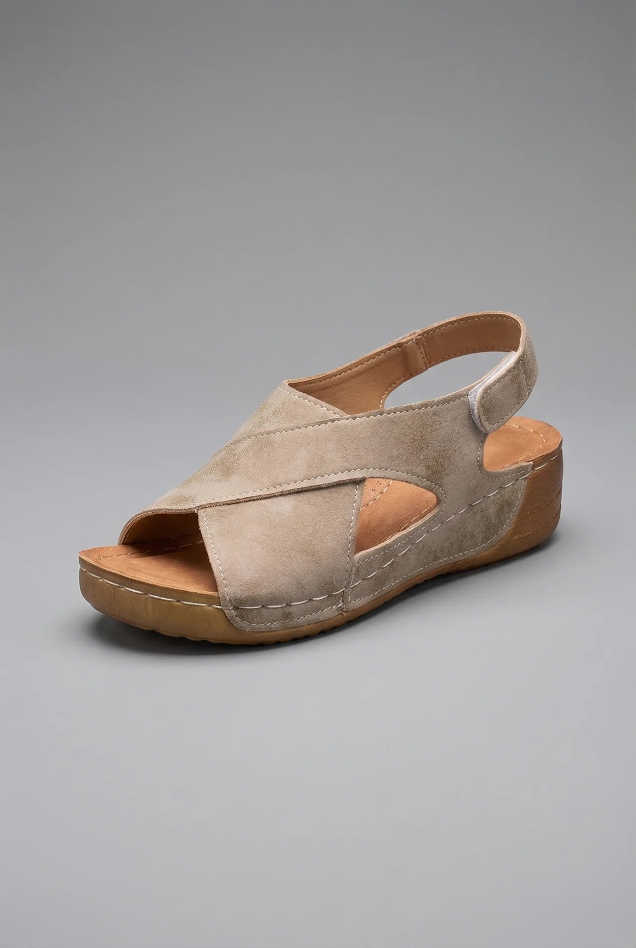 Women's Wedge Sandals – Suede Criss-Cross Design Casual Summer | Amelia 1