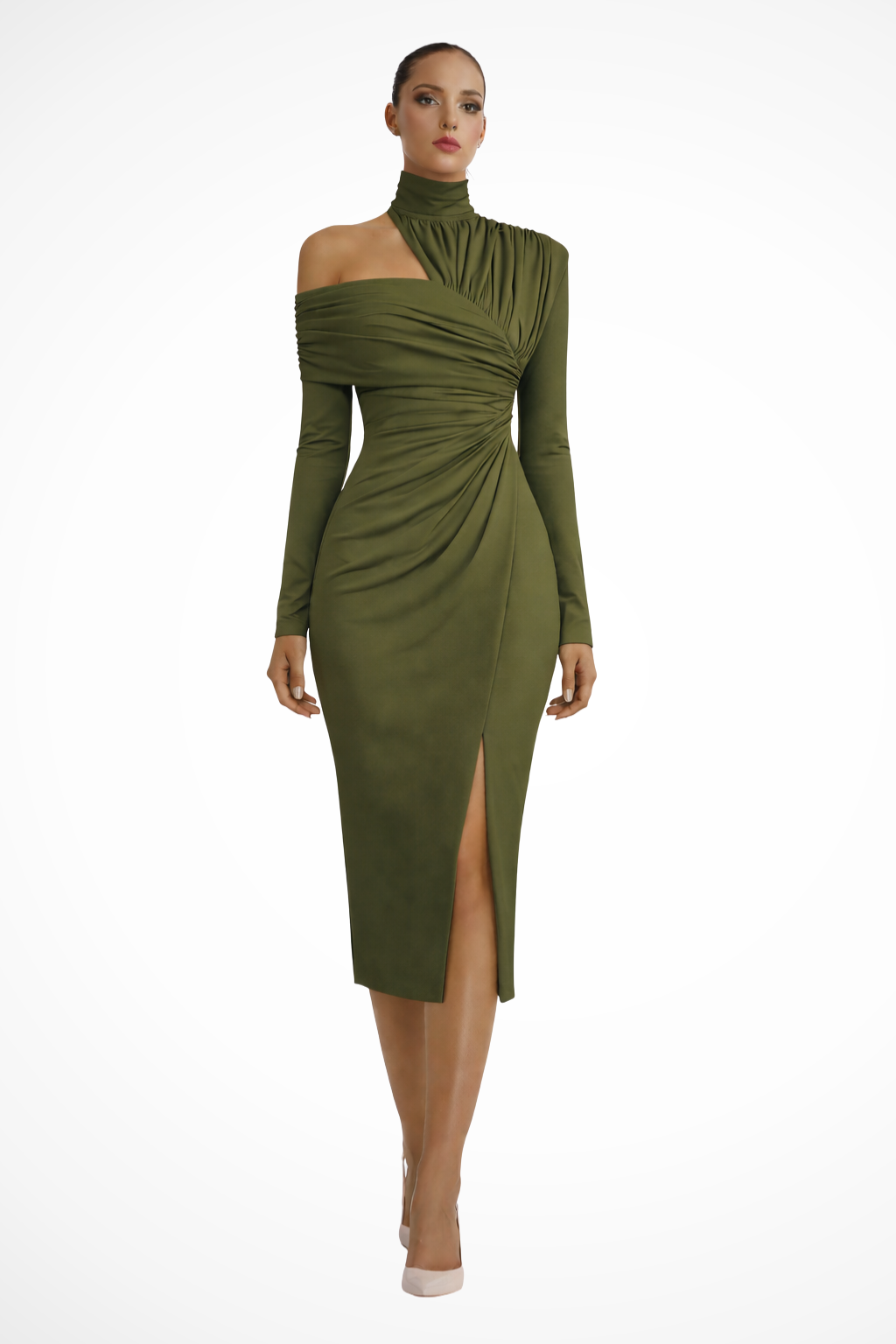 Women's Midi Dress – Premium Jersey Contoured Fit Cocktail Evening | Amelia 10