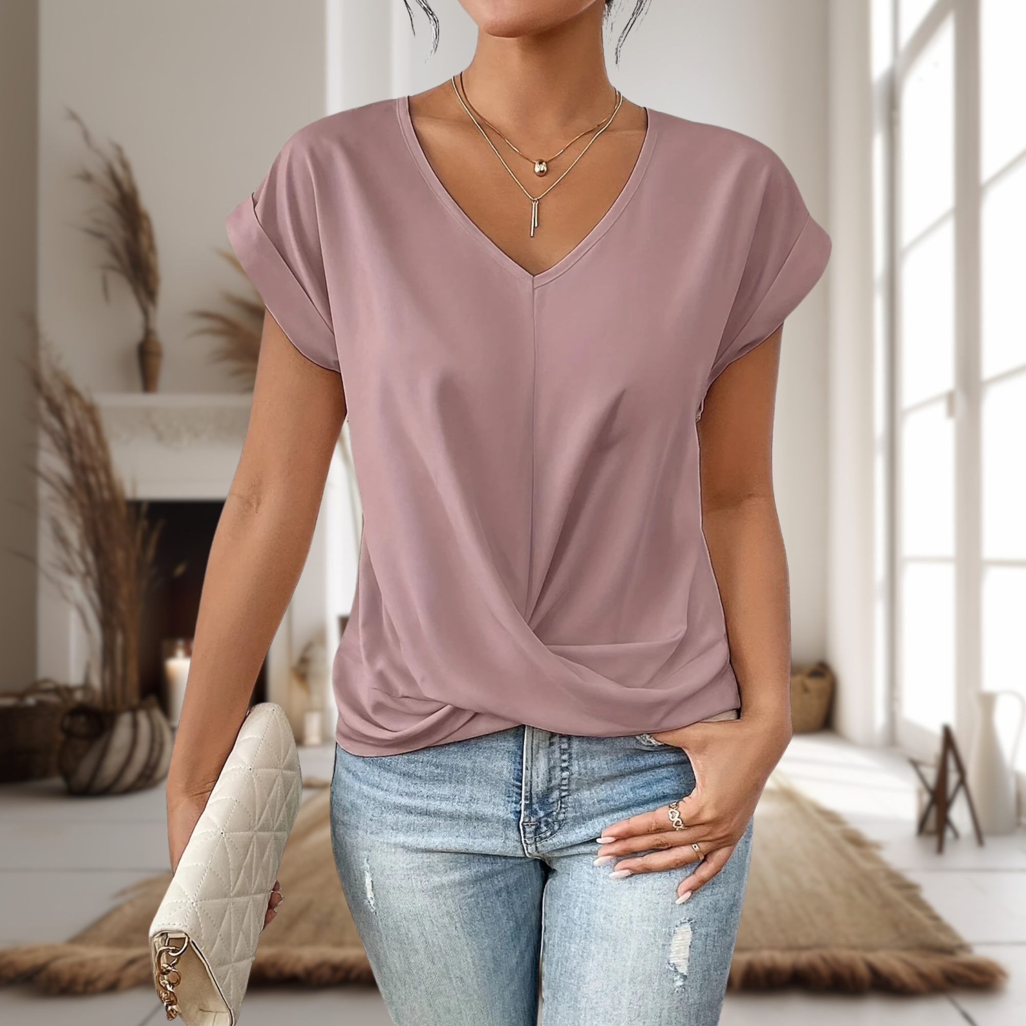 Women's Top – Soft Fabric Relaxed Fit Casual | Isabella 2