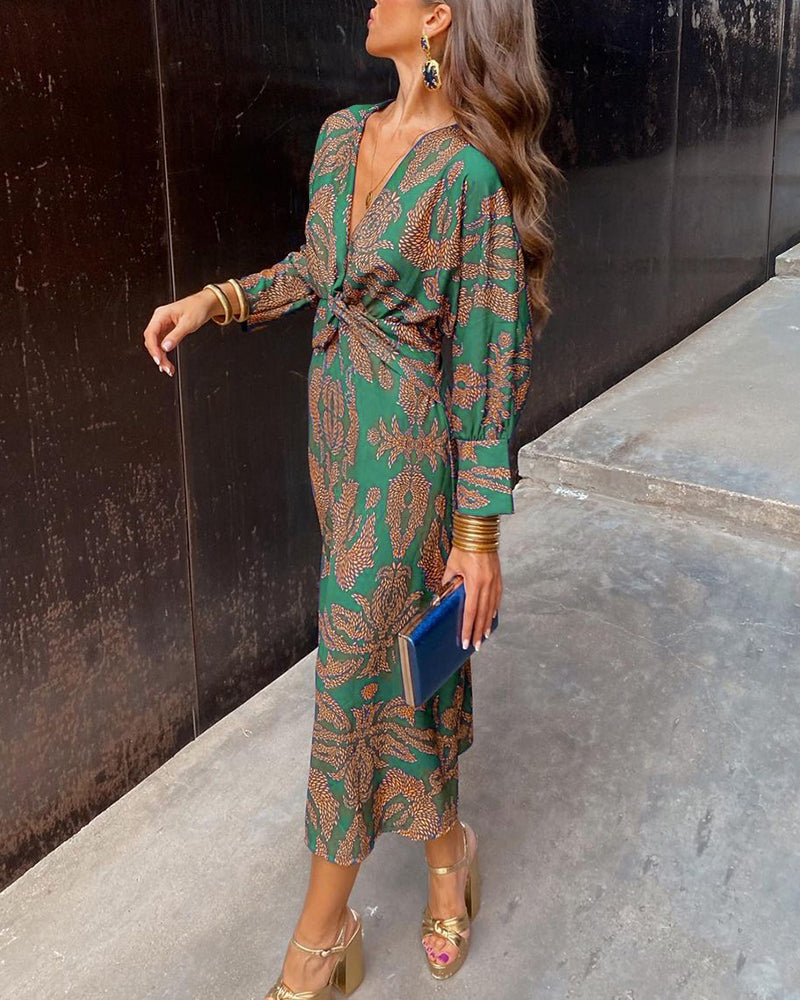 Emma | V-Neck A-Line Maxi Dress Summer Occasion Fit