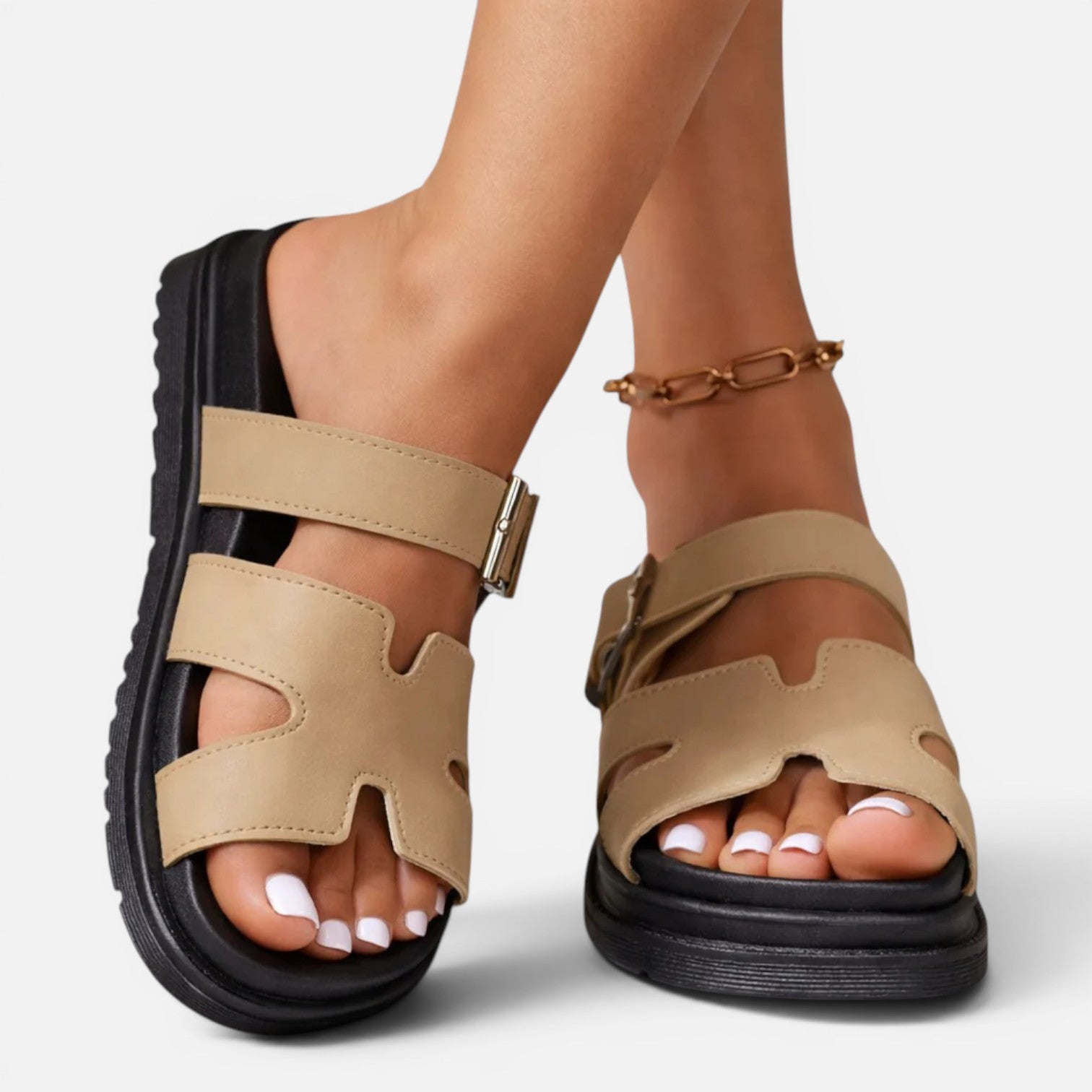 Sophie | Orthopaedic Platform Casual Wide Fit Adjustable Sandals