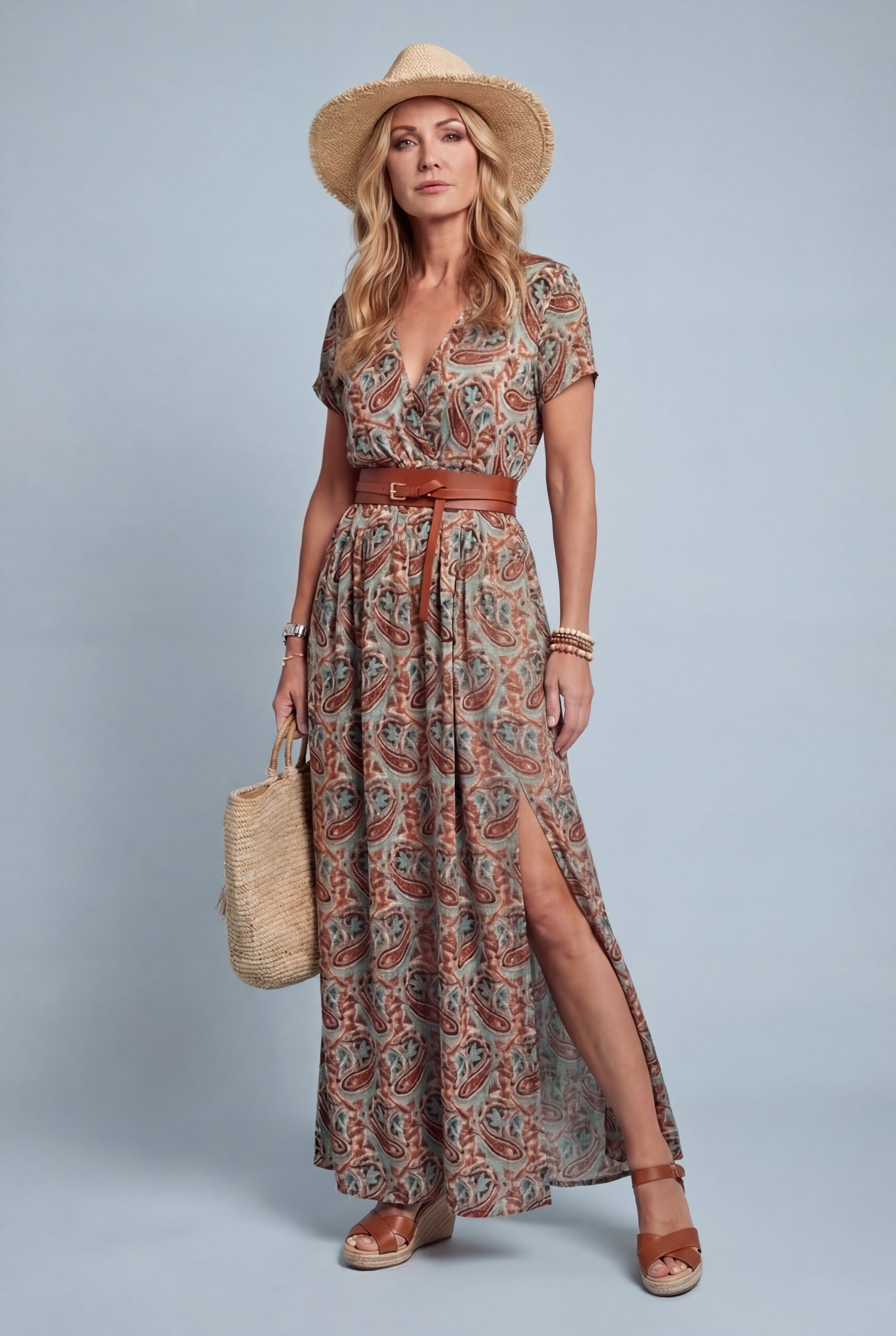 Women's Maxi Dress – Viscose Blend Wrap Style Evening | Florence 4