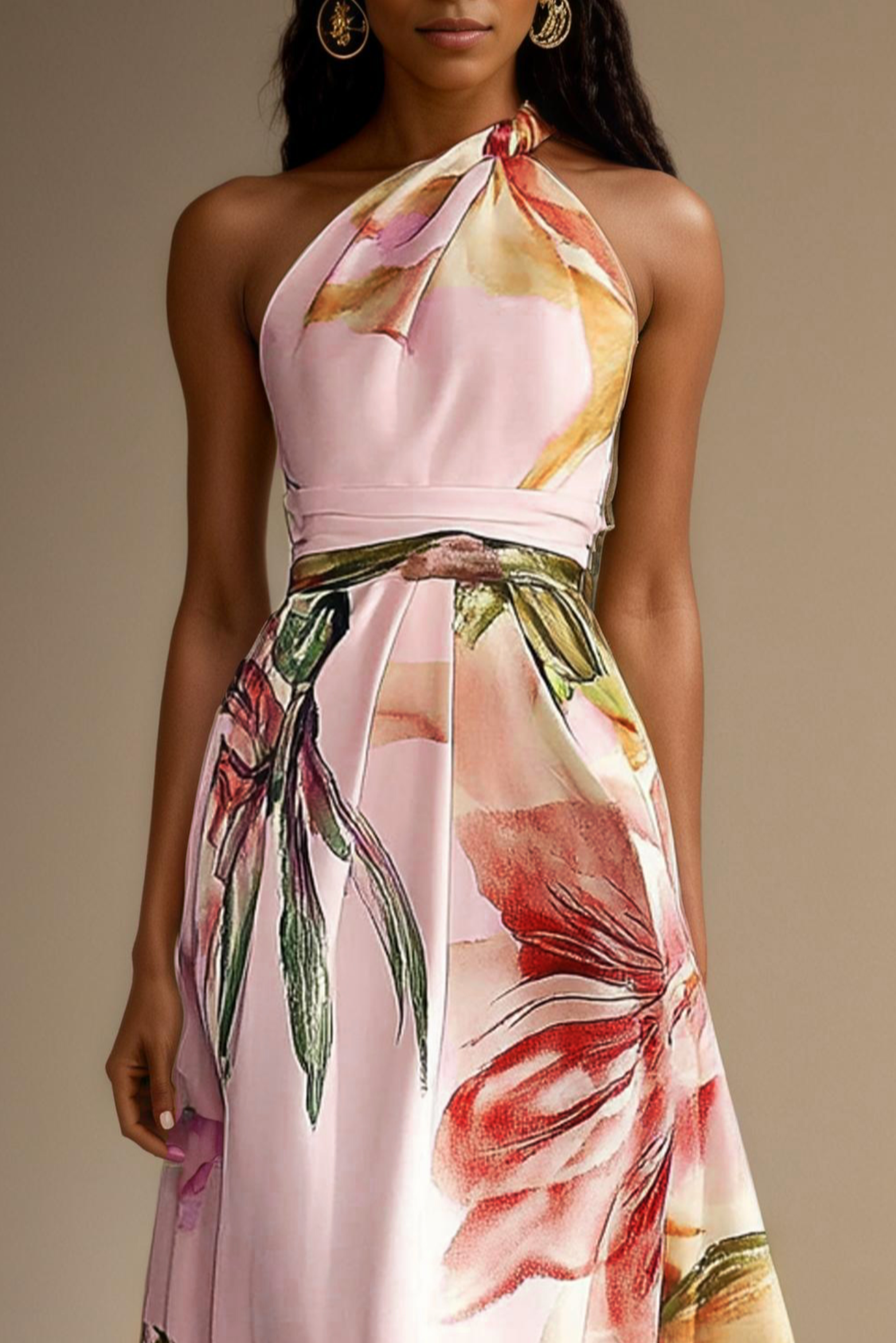 Isabella | One Shoulder Wedding Guest A-Line Maxi Dress