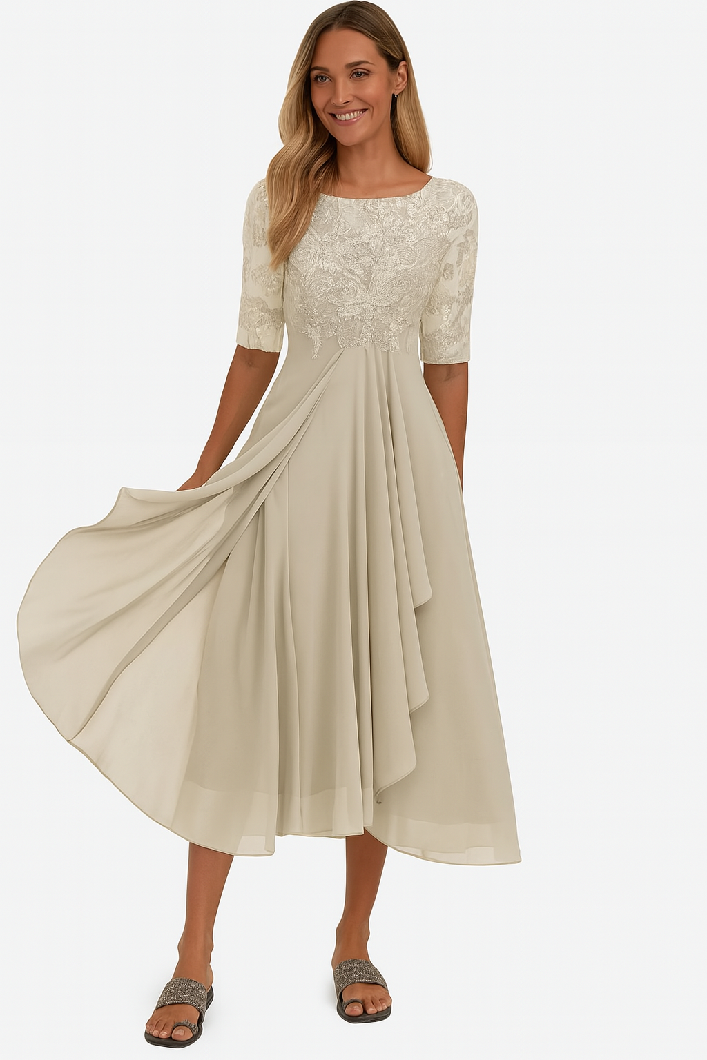 Emily | Breathable Casual Summer A-Line Fit Midi Dress