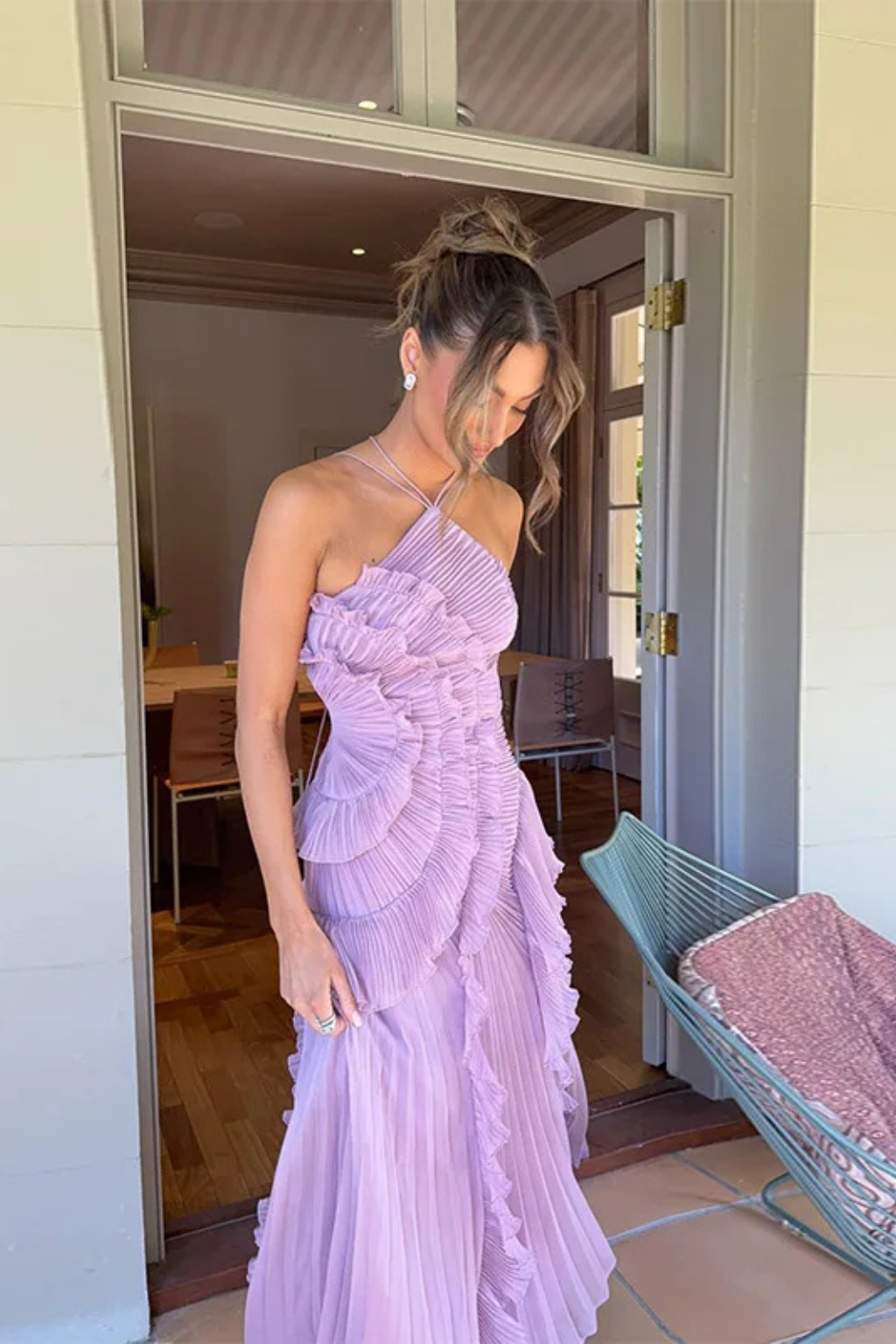 Women's Maxi Dress – Chiffon Halter Neck Formal Evening | Imogen 8