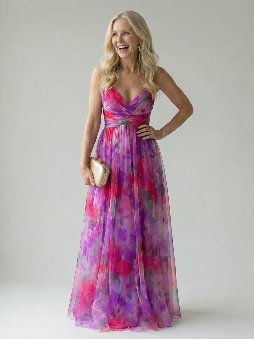 Lily | Sleeveless Wrap Summer Dress Flowing Fit Maxi