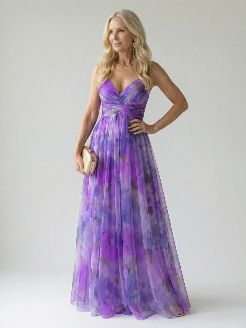 Lily | Sleeveless Wrap Summer Dress Flowing Fit Maxi