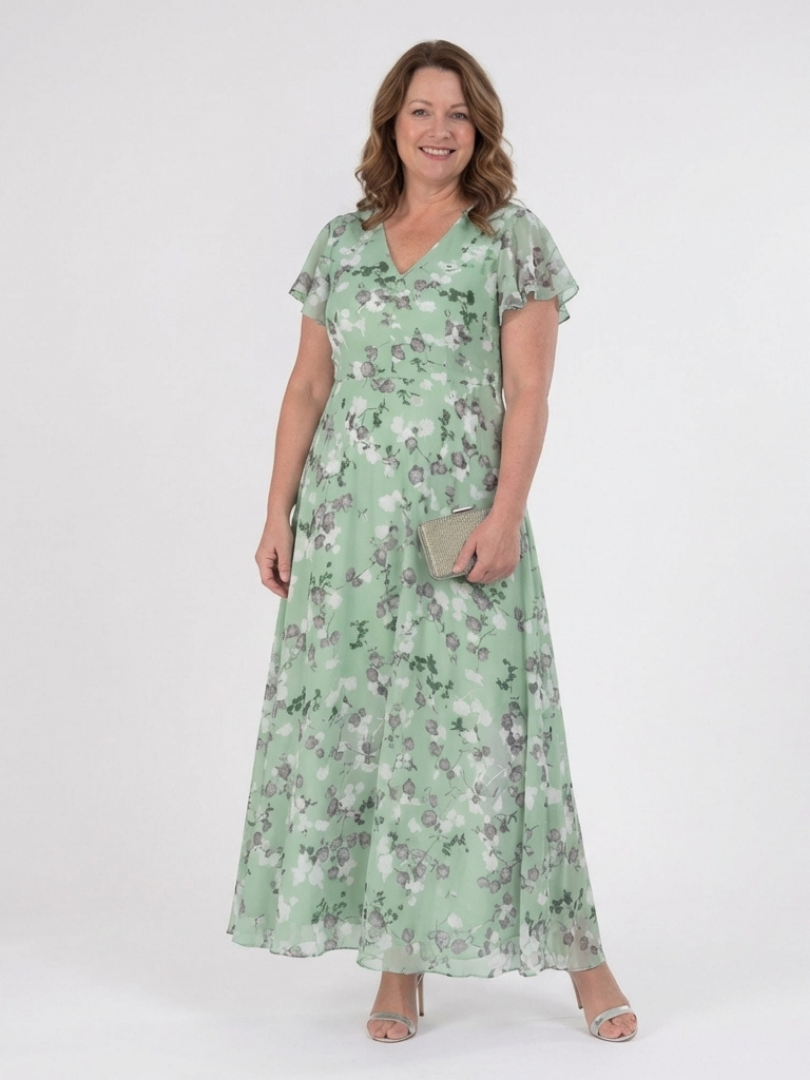 Isla | Floral Maxi Dress Relaxed Fit V-Neck Summer Occasion
