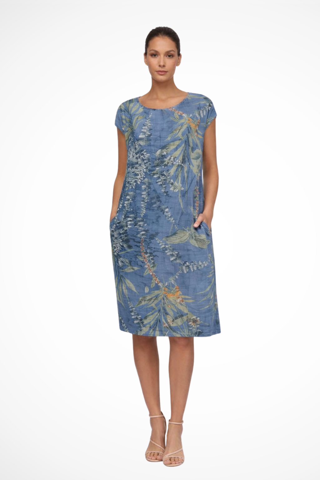 Women's Shift Dress – Linen Blend A-Line Casual | Amelia 4