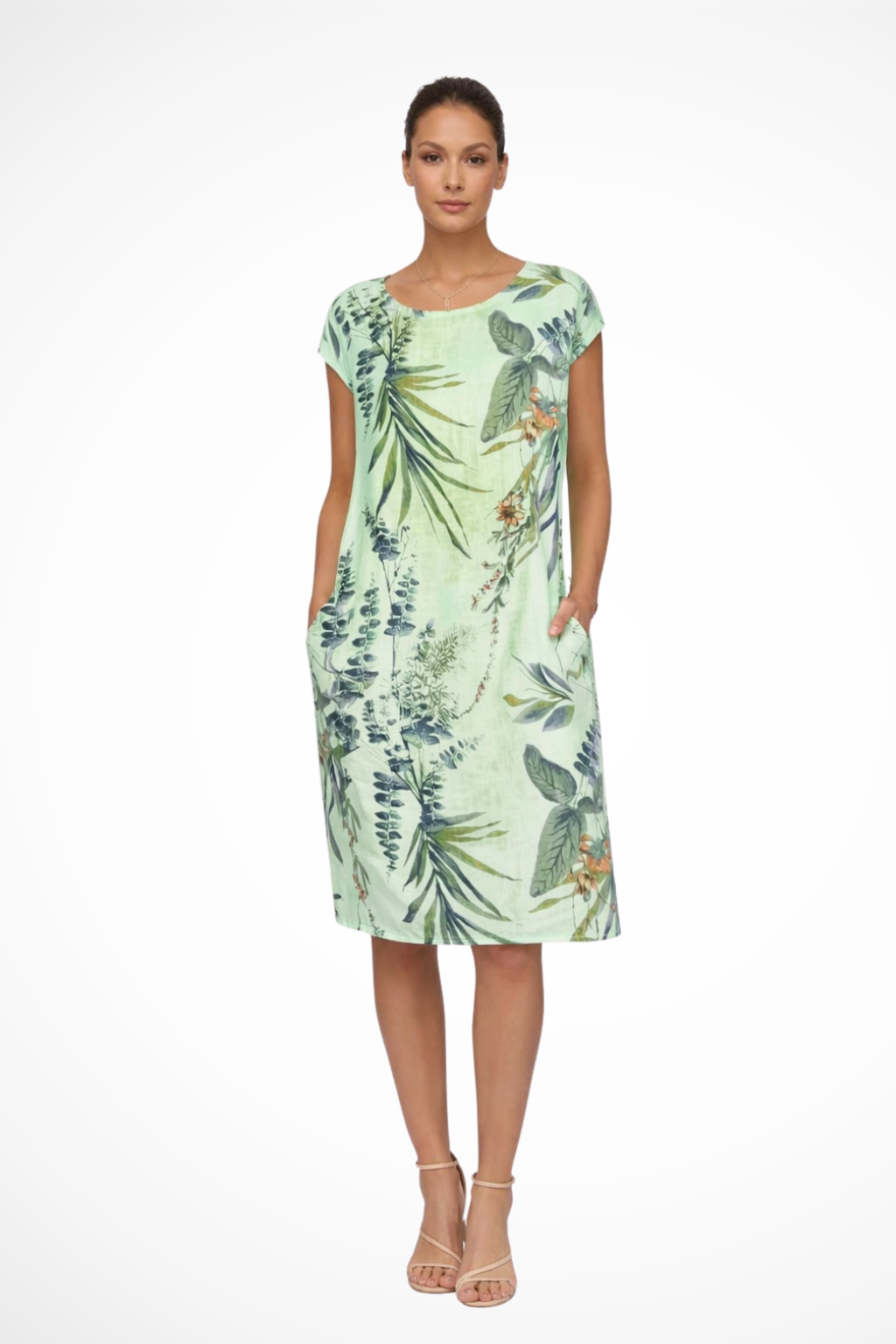 Women's Shift Dress – Linen Blend A-Line Casual | Amelia 7