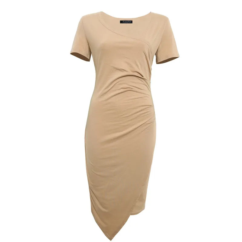 Lily | Short Sleeve Tailored Bodycon Work Evening Dress