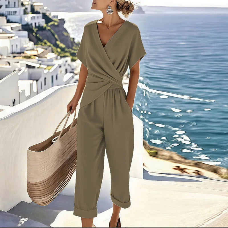 Women's Co Ord Set – Crepe Relaxed Fit Evening | Ava 3
