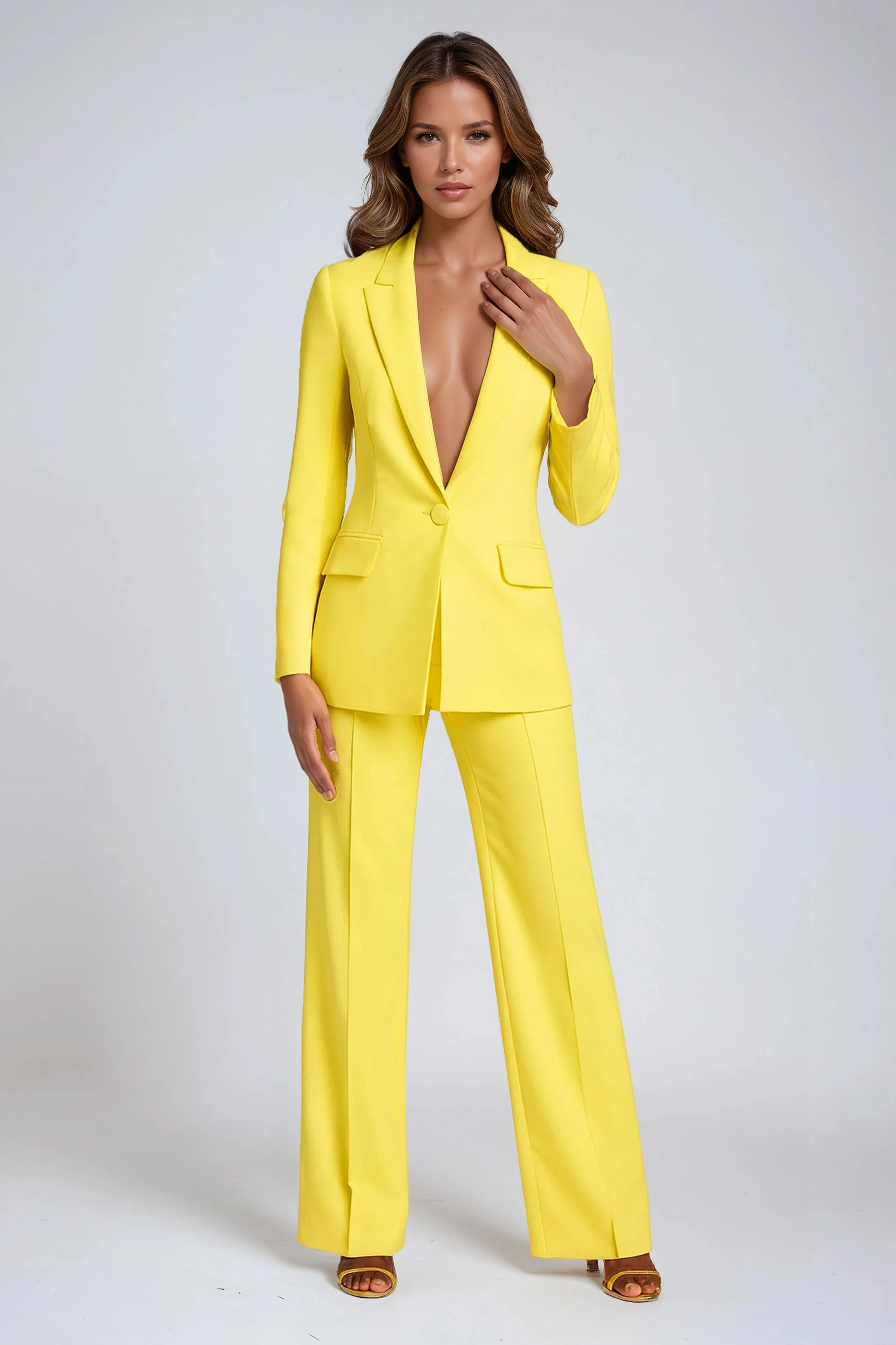 Women's Wide Leg Trousers – Crepe High-Waisted Formal | Amelia 4