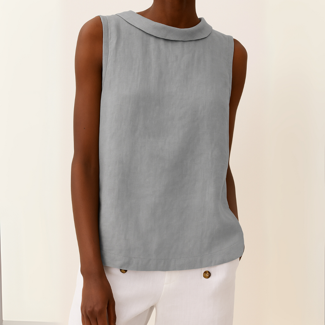 Women's Tank Top – Linen Sleeveless Casual | Amelia 1