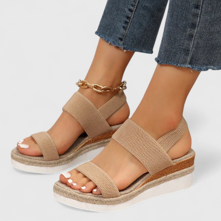 Women's Platform Sandals – Woven Elastic Casual Summer | Florence 4