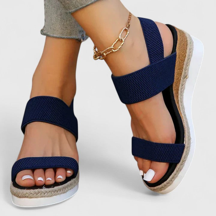 Women's Platform Sandals – Woven Elastic Casual Summer | Florence 5