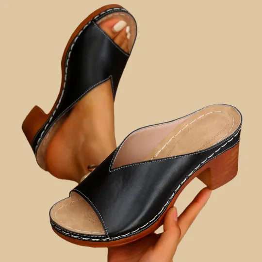 Emma | Orthopaedic Chunky Heel Casual Synthetic Fit Sandals