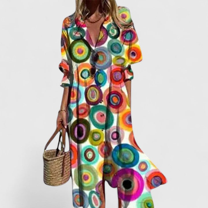 Women's Maxi Dress – Linen Blend Relaxed Fit Casual | Amelia 7
