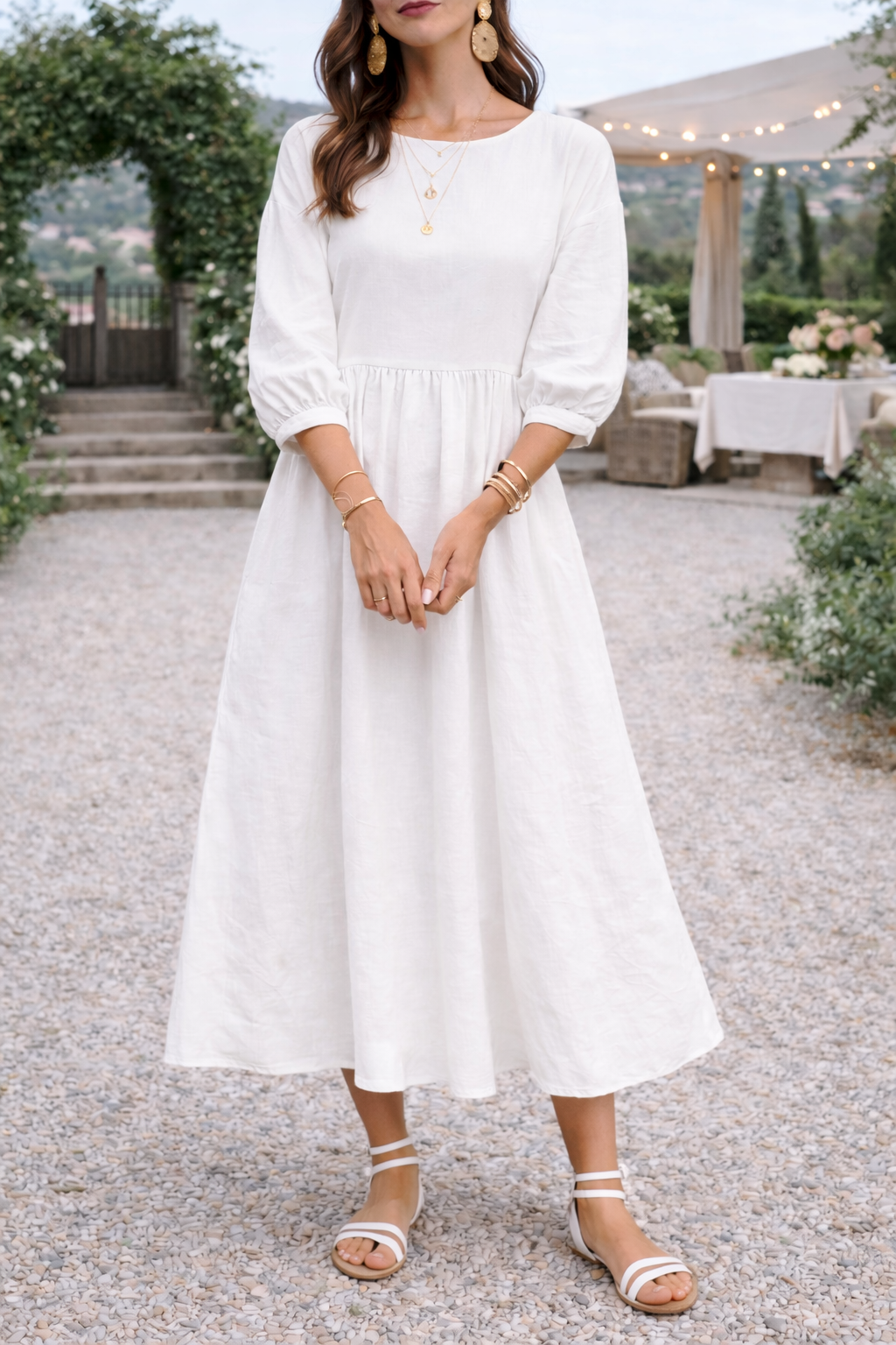 Women's Midi Dress – Linen Relaxed Fit Everyday | Amelia 3