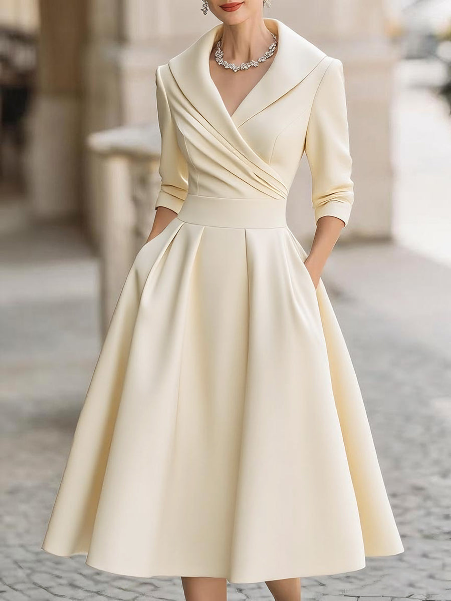 Women's Midi Dress – Satin Structured Fit Evening | Willow 3