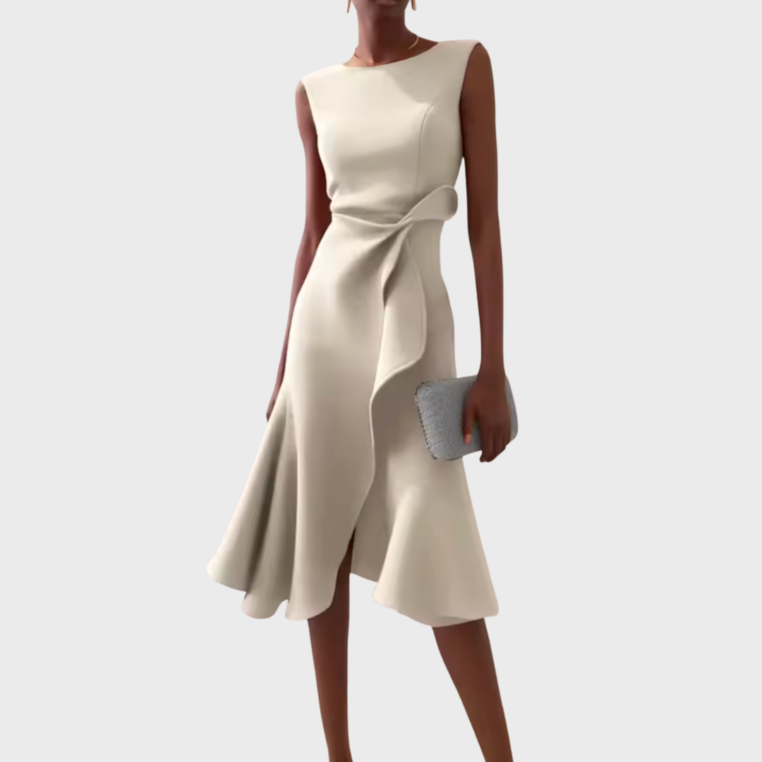 Women's Midi Dress – Scuba Crepe Structured Fit Formal | Florence 11