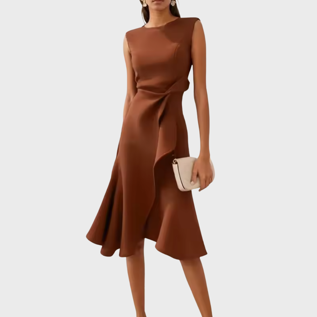 Women's Midi Dress – Scuba Crepe Structured Fit Formal | Florence 9