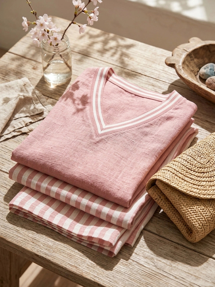 Eloise | Relaxed Fit Casual V-Neck Two-Piece Set