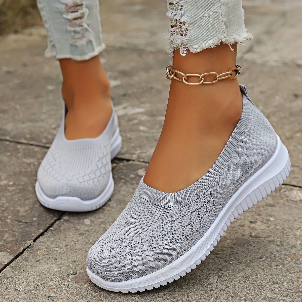 Emma | Orthopaedic Casual Slip-On Lightweight Synthetic Sneaker