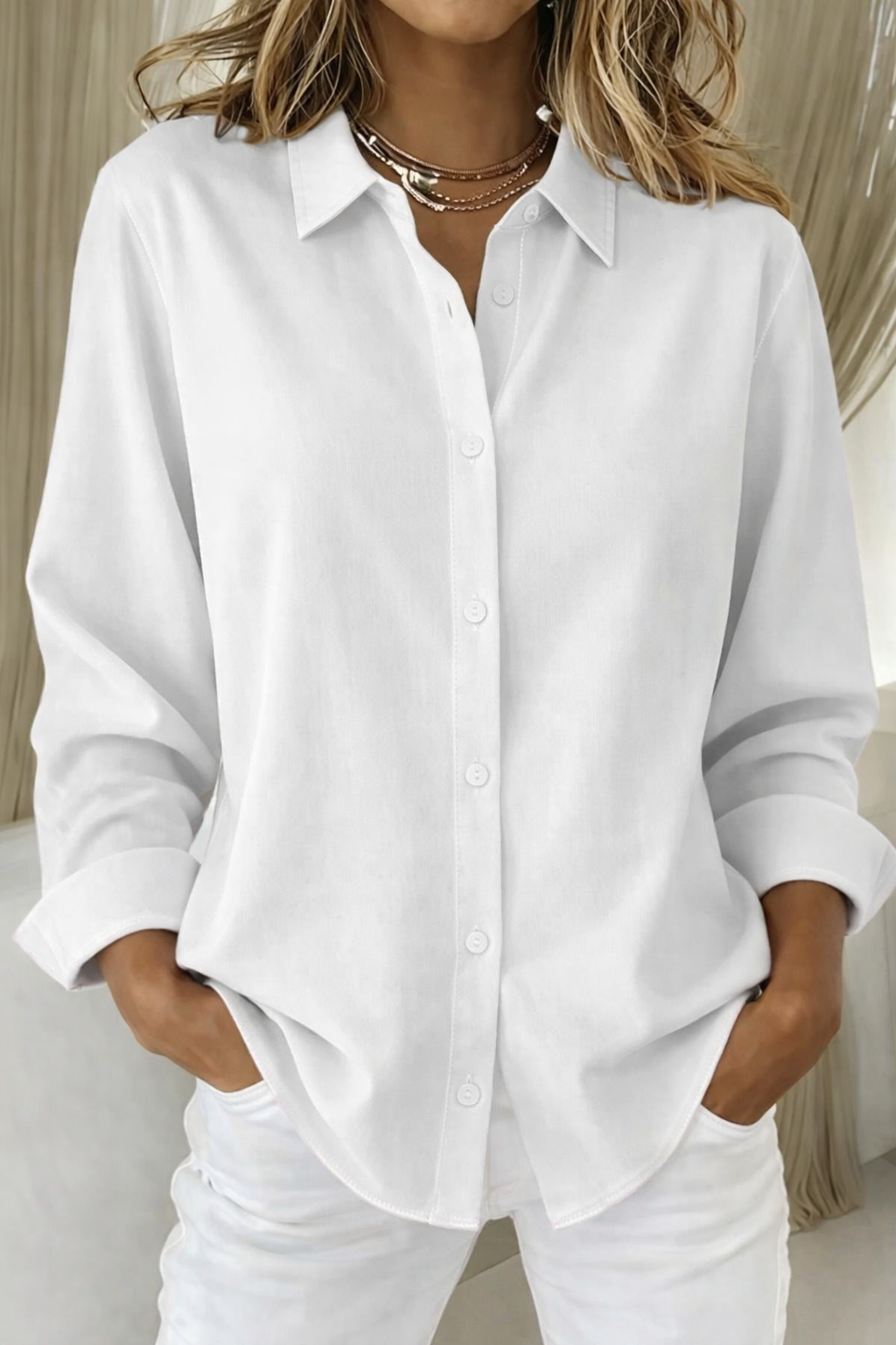 Women's Shirt – Linen Blend Relaxed Fit Casual | Florence 5