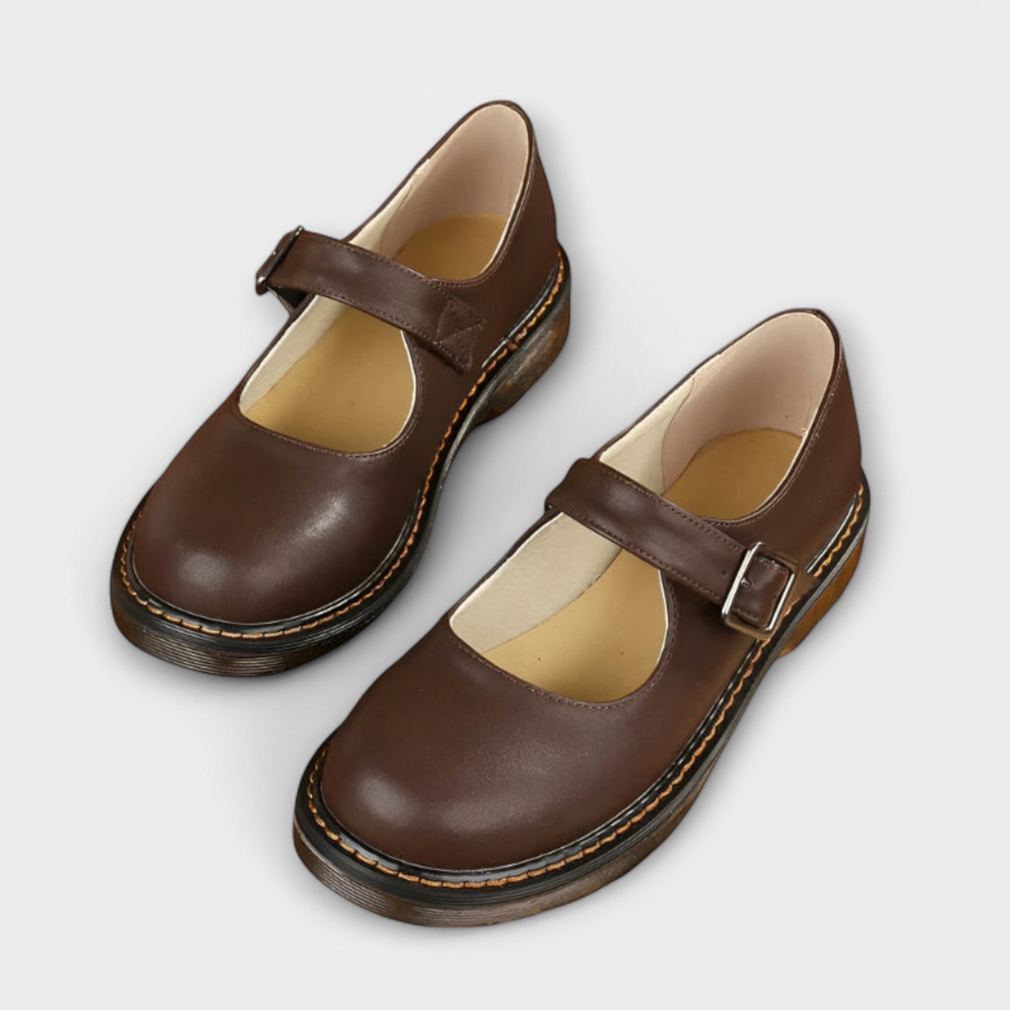 Women's T-Bar Mary Janes – Calf Leather Classic Fit Everyday | Clara 1