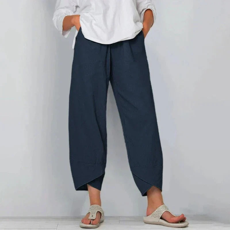 Women's Wide Leg Trousers – Linen Relaxed Fit Casual | Amelia 2