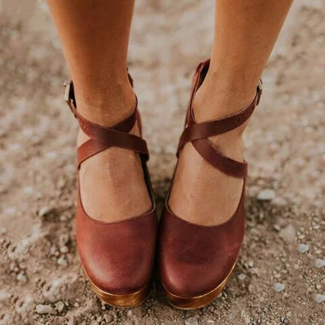 Women's Platform Mary-Janes – Leather Sculpted Casual Footwear | Amelia 4