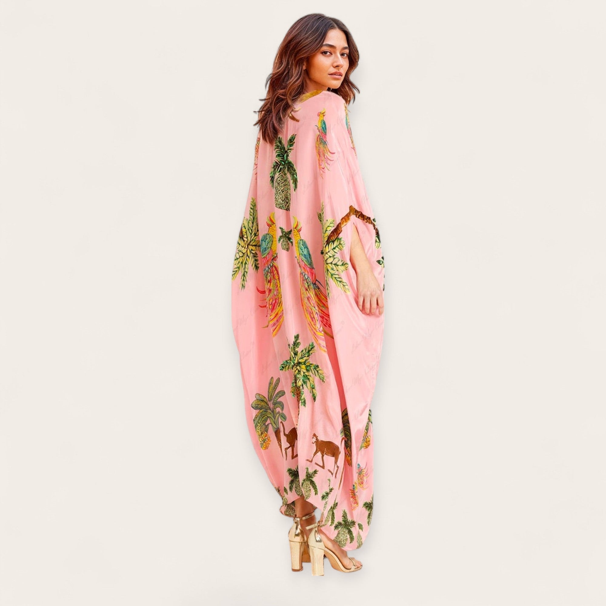 Women's Kaftan – Silk Blend Oversized Evening Resort Wear | Amelia 5