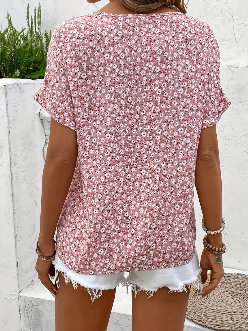 Women's Blouse – Lightweight Floral Relaxed Fit Casual Summer | Amelia 2