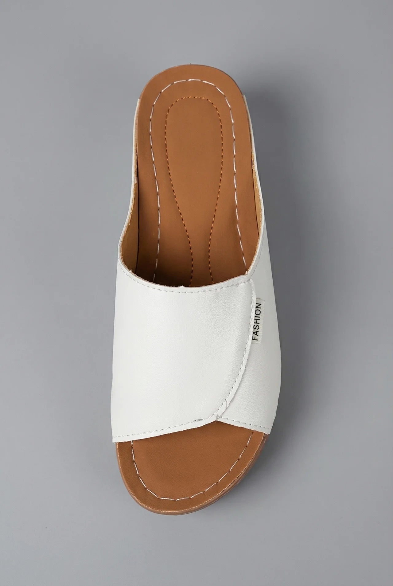 Women's Mules – Synthetic Leather Peep-Toe Wedge Smart-Casual | Isla 2