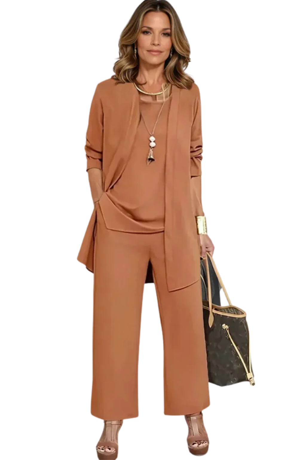 Women's Three-Piece Set – Jersey Blend Relaxed Fit Evening | Amelia 2