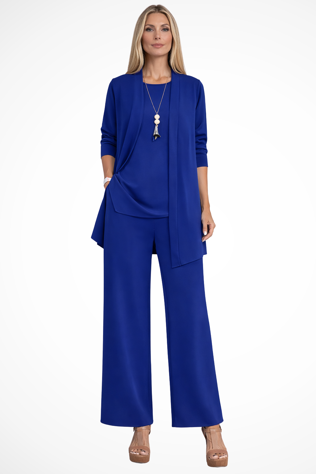 Women's Three-Piece Set – Jersey Blend Relaxed Fit Evening | Amelia 7