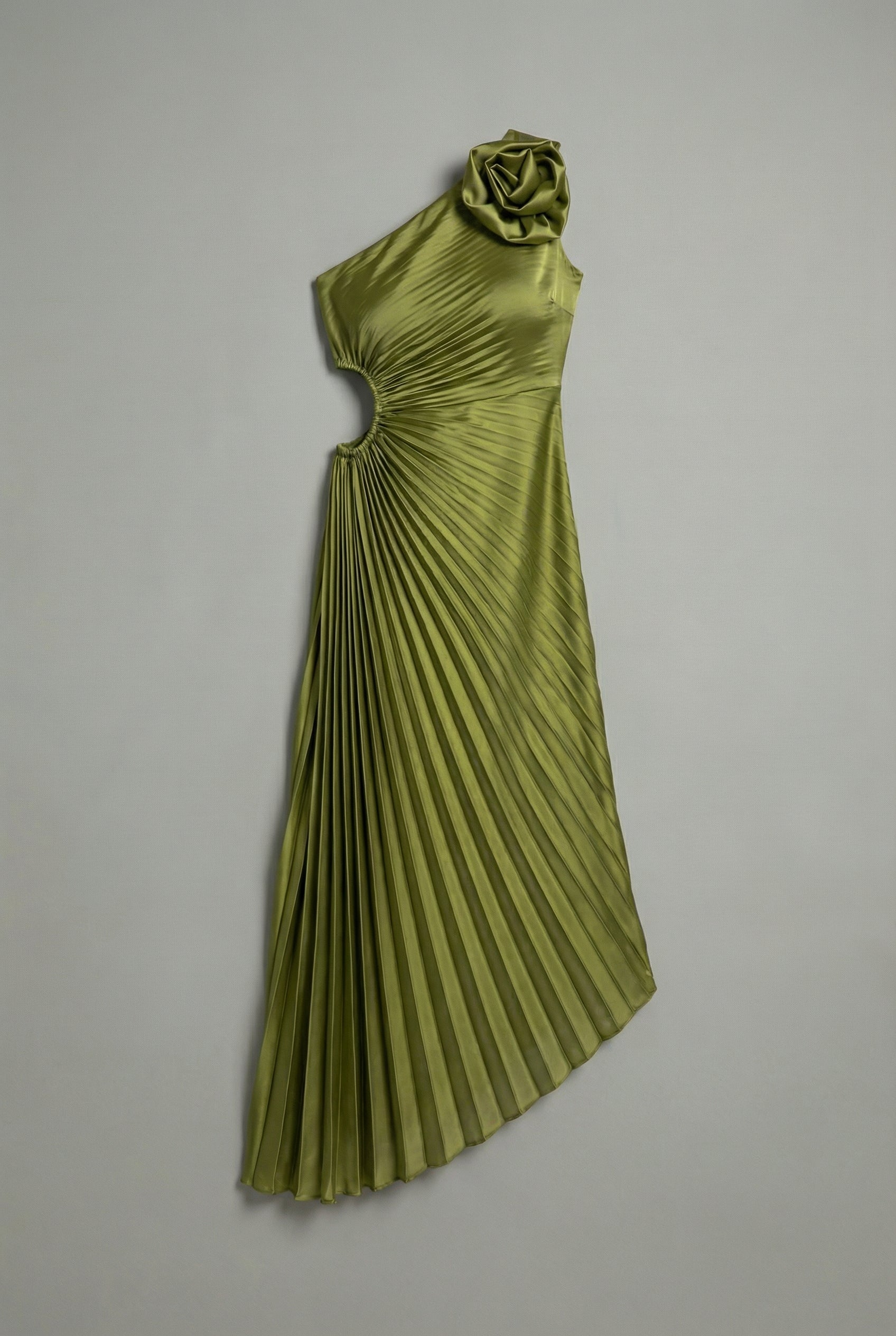 Women's Midi Dress – Satin One-Shoulder Cocktail | Amelia 3