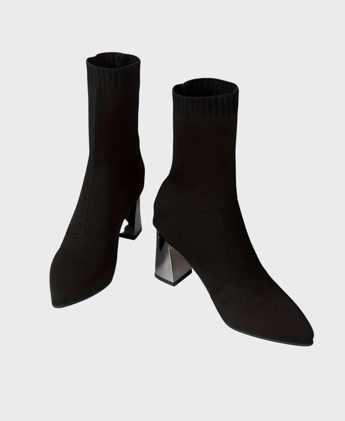 Women's Sock Boots – Ribbed Knit Mid-Calf Elegant | Amelia 5
